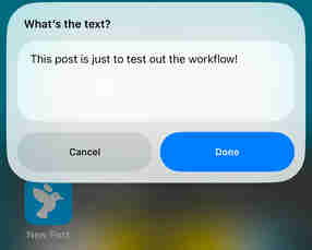 posting shortcut
